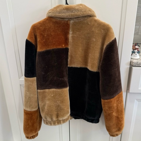 Urban Outfitters Patchwork Multi-Color Fur Jacket - Picture 2 of 9